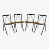 1970s Set Of Four Folding Dining Chairs, Italy