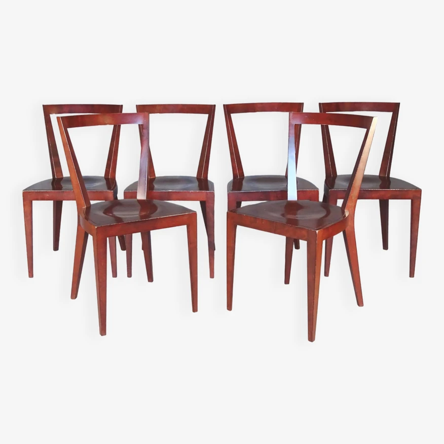 6 Ponti Style Chairs, Circa 1970/75 - Image 12