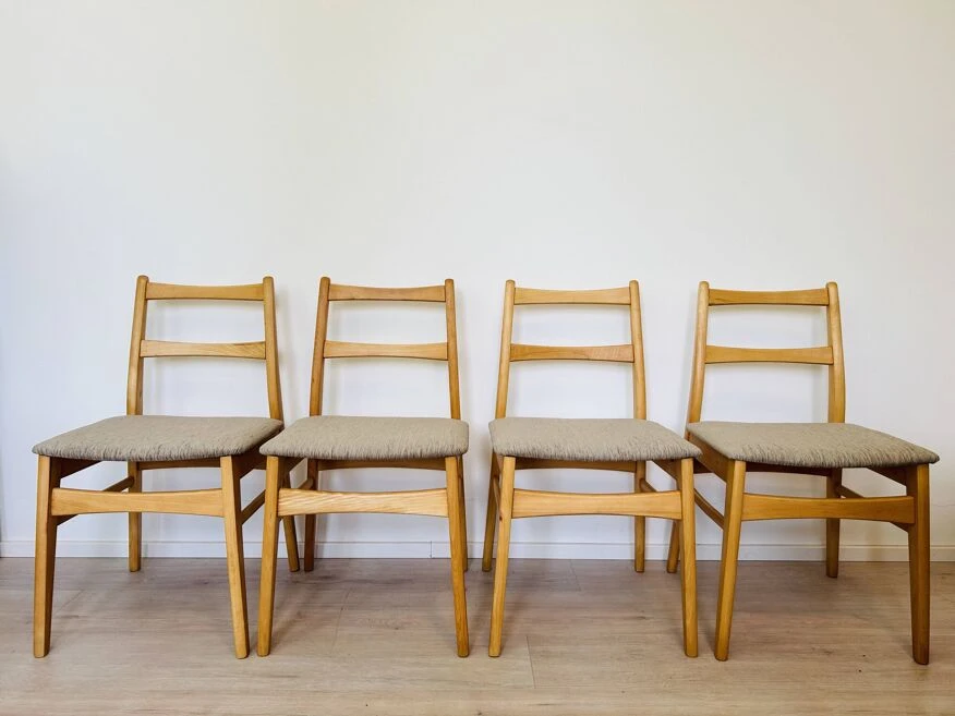 Mid Century Dining Chairs From Czechoslovakia 1970's Set Of 4 - Image 11