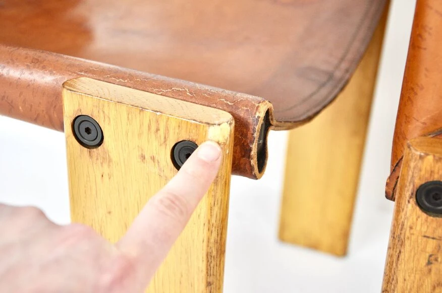 Monk Dining Chairs By Afra & Tobia Scarpa For Molteni, 1970, Set Of 4 - Image 7