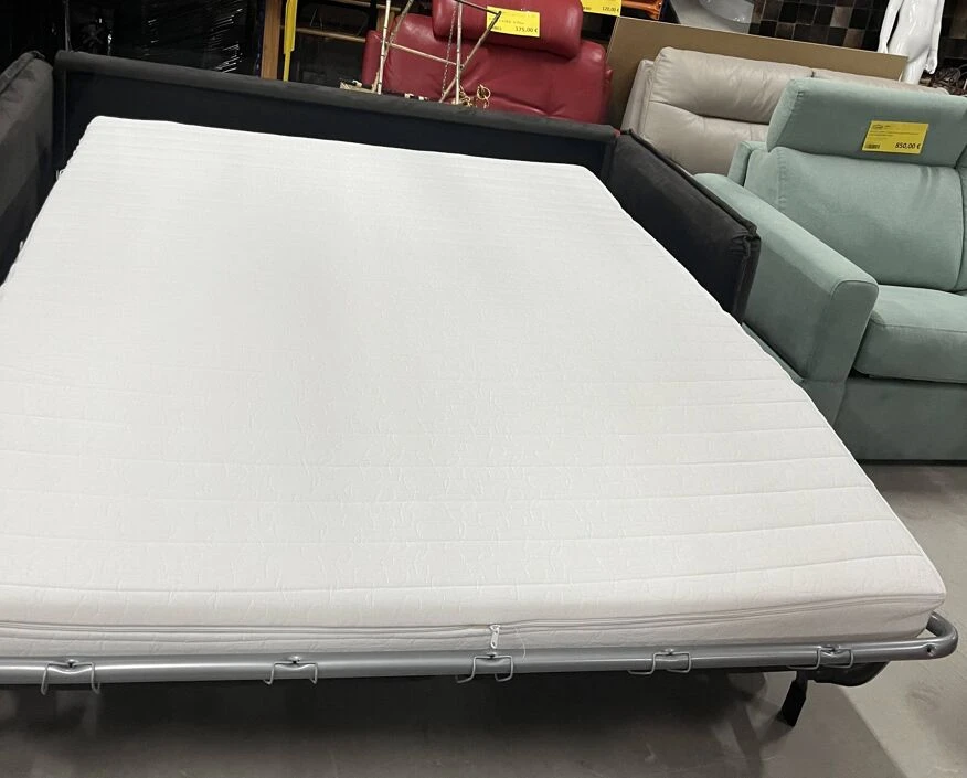 3-seater Convertible Sofa For Daily Sleeping In Velvet. - Image 7