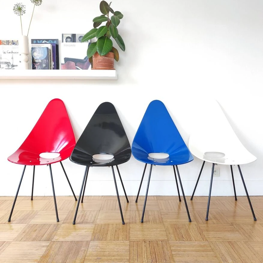 4 Vintage Pedrera Model Chairs By Francisco Juan Barba Corsini In The Style Of Pierre Guariche Or Arne Jacobsen, 1950/1960. - Image 11