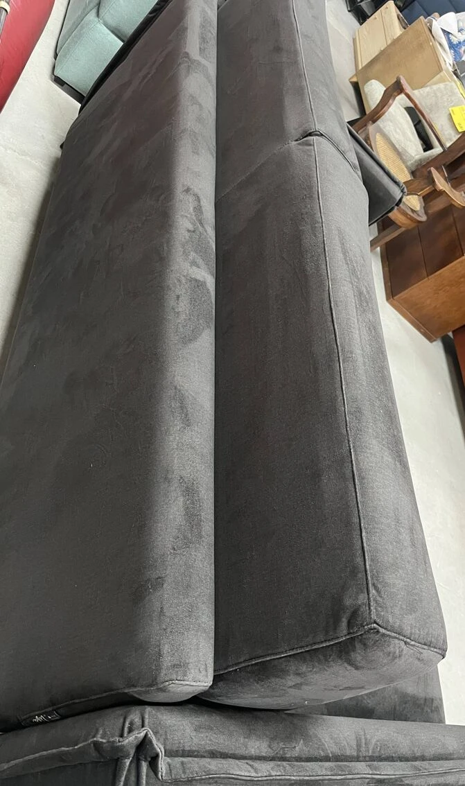 3-seater Convertible Sofa For Daily Sleeping In Velvet. - Image 8