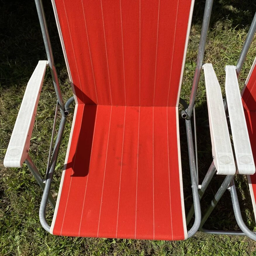 Pair Of Folding Camping Chairs From The 70s - Image 4