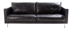 2-seater Sofa In Black Leather