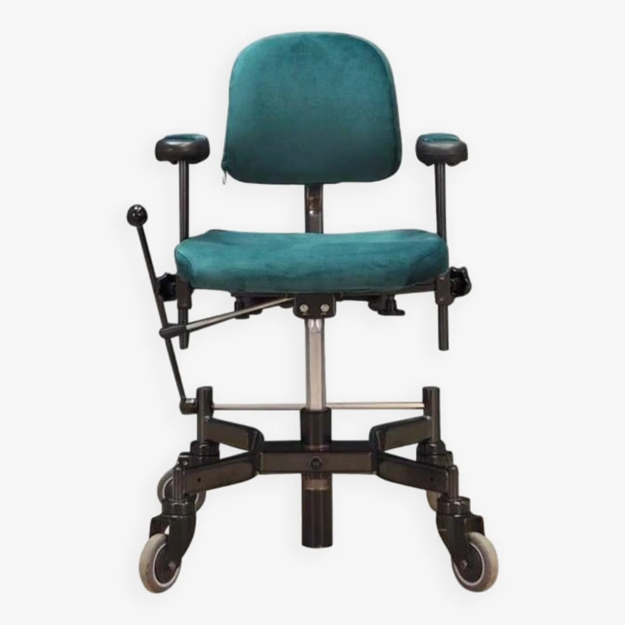 Green Office Armchair, Danish Design, 1970s, Production: Denmark - Image 4