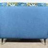 2-Seater Bench In Azure Blue Fabric – 1940s