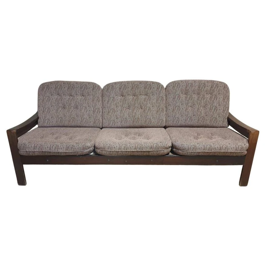 Vintage Scandinavian Style Three Seater Lounge Sofa, 1980´s, Set Of 2 - Image 15