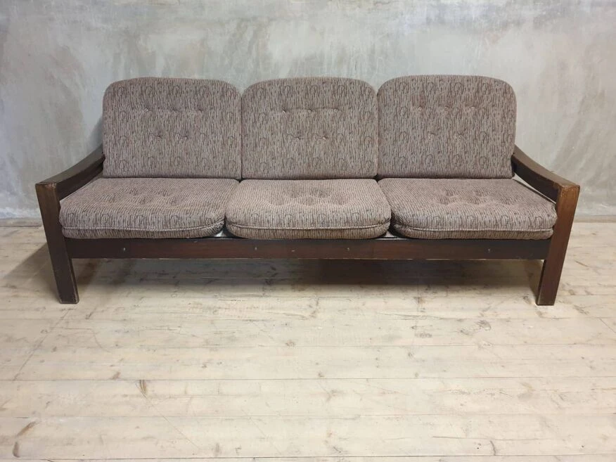 Vintage Scandinavian Style Three Seater Lounge Sofa, 1980´s, Set Of 2 - Image 3