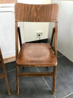 Vintage Baumann Folding Wooden Chairs
