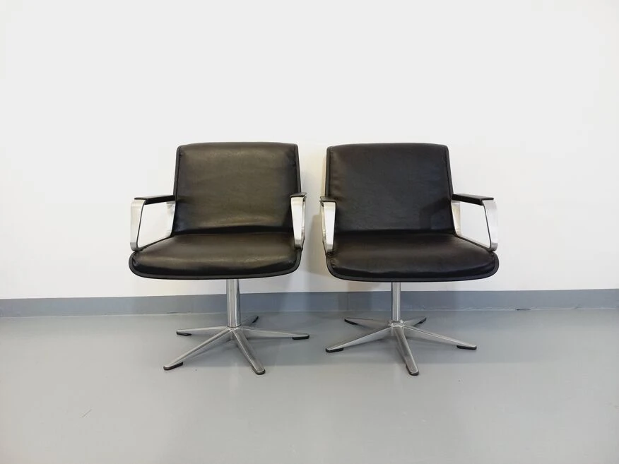 Pair Of Vintage Office Armchairs From The 60s And 70s By Wilkhahn - Image 3