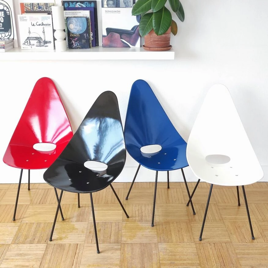 4 Vintage Pedrera Model Chairs By Francisco Juan Barba Corsini In The Style Of Pierre Guariche Or Arne Jacobsen, 1950/1960. - Image 10