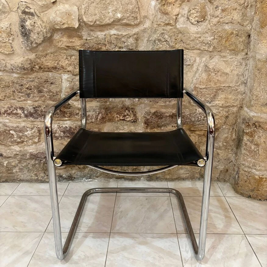 70s Leather Office Armchair - Image 3