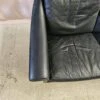 Danish Vintage 3 Seater Black Leather Sofa By Aage Chriatianses