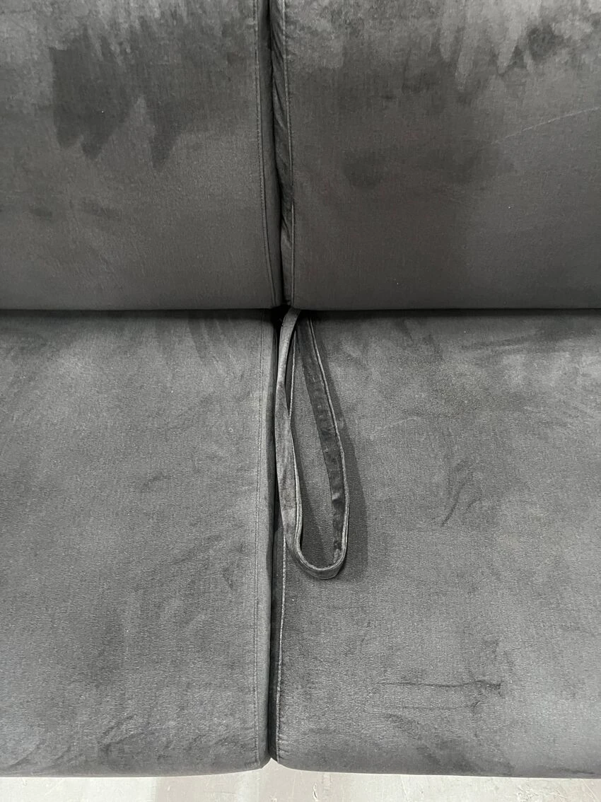 3-seater Convertible Sofa For Daily Sleeping In Velvet. - Image 6