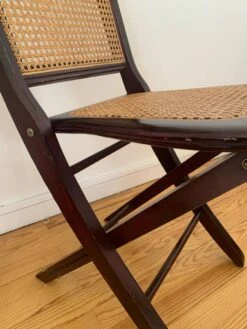 Pair Of Folding Cane Chairs