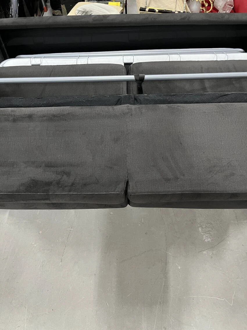 3-seater Convertible Sofa For Daily Sleeping In Velvet. - Image 11