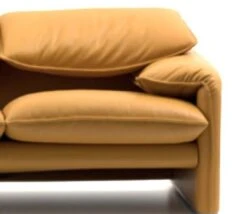 Maralunga 3-seater Sofa In Camel Leather