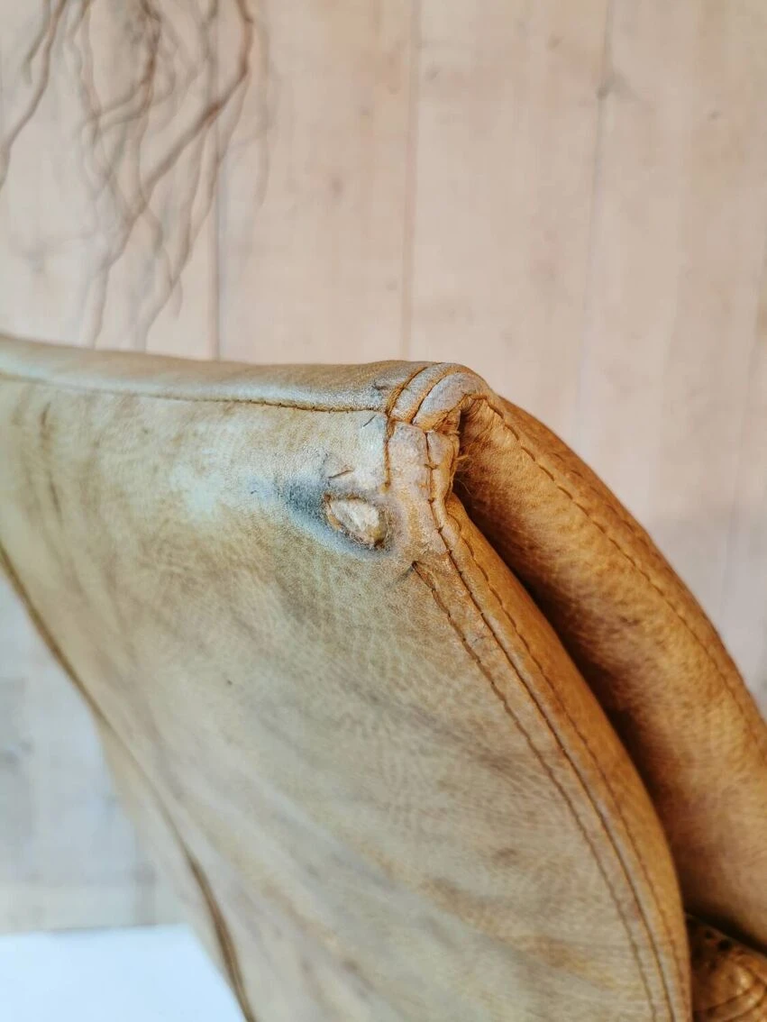 Swivel Leather Armchair - Image 5