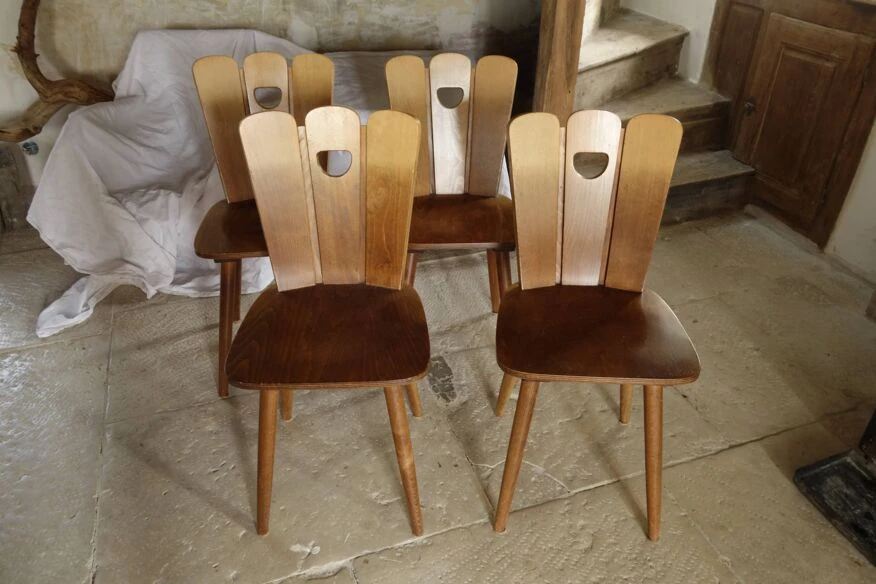 Scandinavian Midcentury Wooden Chairs. - Image 2