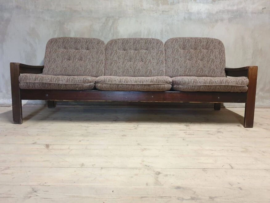 Vintage Scandinavian Style Three Seater Lounge Sofa, 1980´s, Set Of 2 - Image 11