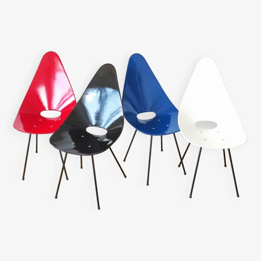 4 Vintage Pedrera Model Chairs By Francisco Juan Barba Corsini In The Style Of Pierre Guariche Or Arne Jacobsen, 1950/1960. - Image 13