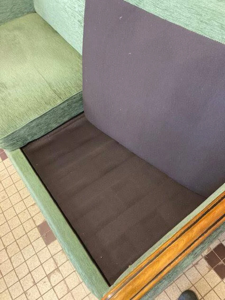 2-seater Sofa In Wood And Green Velvet - Image 8