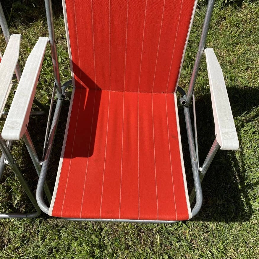 Pair Of Folding Camping Chairs From The 70s - Image 2