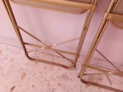 Two Velvet Opera Folding Chairs