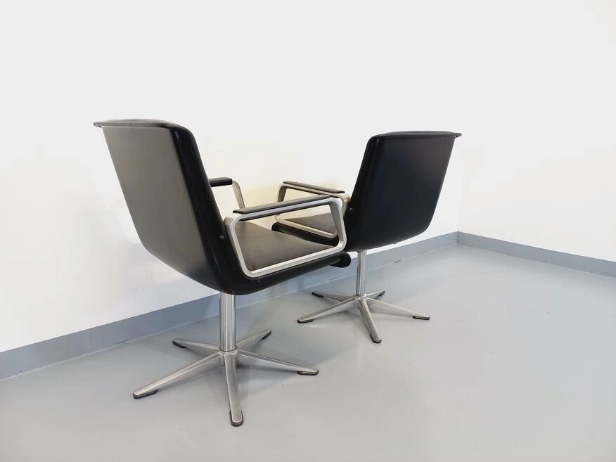 Pair Of Vintage Office Armchairs From The 60s And 70s By Wilkhahn