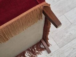 1970s, Danish 2 Seater Sofa, Original Condition, Furniture Velour, Ash Wood.