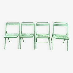 4 Folding Sheet Metal Chairs