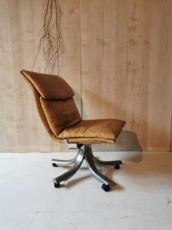 Swivel Leather Armchair