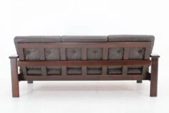 1970s 3- Seater Leather Sofa By Lepofinn, Finland