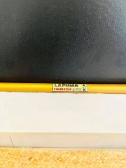 Lafuma Chantazur Folding Chair 1970s - Skai Black Model From The 1970s