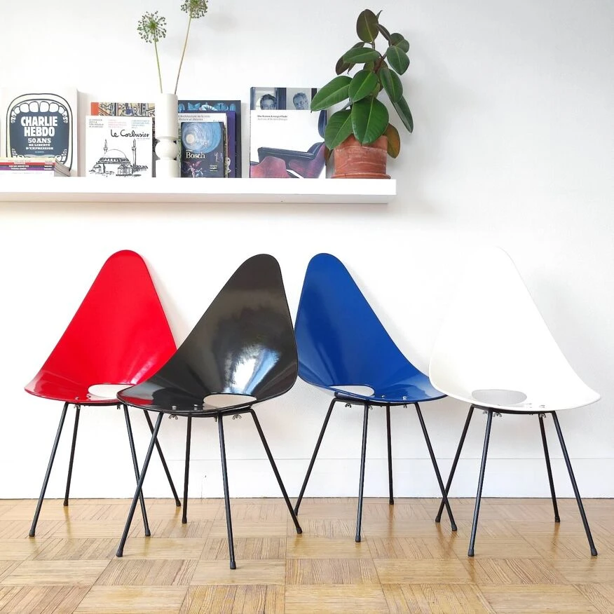 4 Vintage Pedrera Model Chairs By Francisco Juan Barba Corsini In The Style Of Pierre Guariche Or Arne Jacobsen, 1950/1960. - Image 8