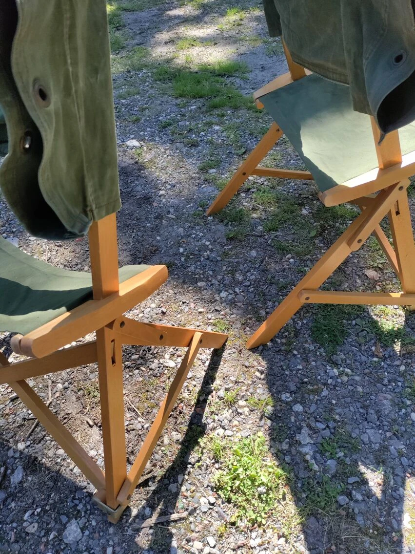 Set Of 2 Praia Folding Chairs By Pier Giacomo Castiglioni For Gavina, Italy, 1960s - Image 7