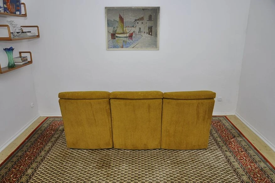 Corduroy Modular Sofa, 1970s, Set Of 3 - Image 4